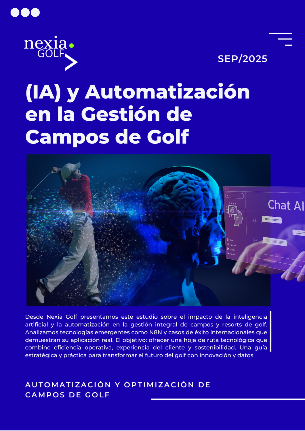 (IA) y Automatización en la Gestión de Campos de Golf